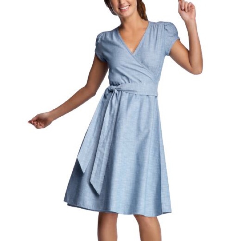 Chambray Wrap Dress